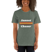 WOMENS T-SHIRT SUNSET CHASER THE SUCCESS MERCH Heather Forest S 