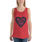 WOMENS TANK TOP ALL YOU NEED IS LOVE THE SUCCESS MERCH Red Triblend XS 