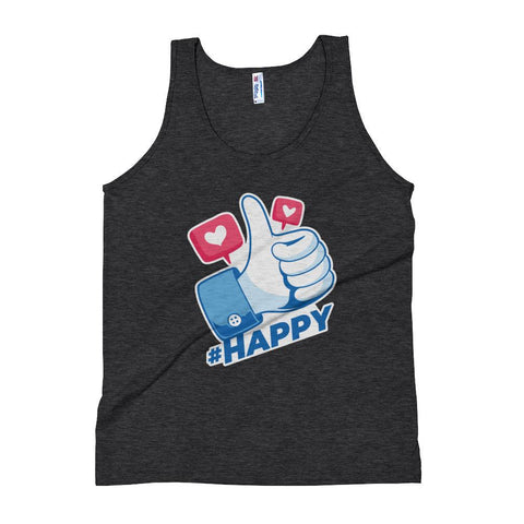 WOMENS TANK TOP HAPPY DESIGN THE SUCCESS MERCH Tri-Black XS 