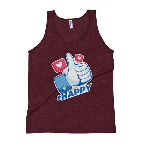 WOMENS TANK TOP HAPPY DESIGN THE SUCCESS MERCH Tri-Cranberry XS 