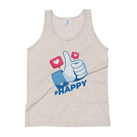 WOMENS TANK TOP HAPPY DESIGN THE SUCCESS MERCH Tri-Oatmeal XS 