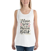 WOMENS TANK TOP LOVE YOU TO THE MOON AND BACK THE SUCCESS MERCH White XS 