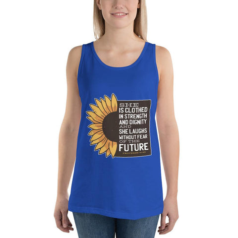 WOMENS TANK TOP SUNFLOWER MOTIVATIONAL QUOTES T-SHIRTS THE SUCCESS MERCH True Royal XS 