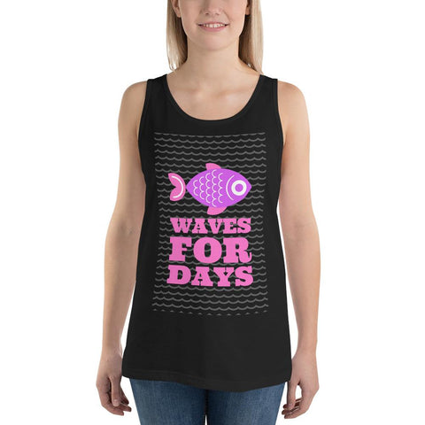 WOMENS TANK TOP WAVES FOR DAYS THE SUCCESS MERCH Black XS 