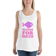 WOMENS TANK TOP WAVES FOR DAYS THE SUCCESS MERCH White XS 