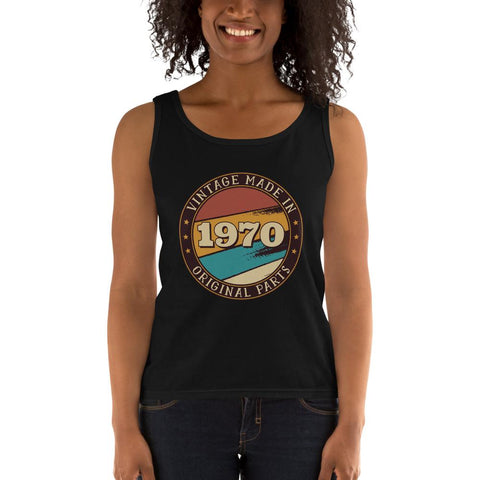 WOMENS TANK VINTAGE MADE IN 1970 THE SUCCESS MERCH Black S 