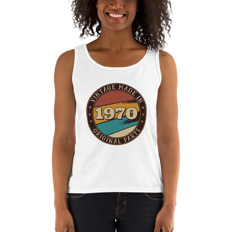 WOMENS TANK VINTAGE MADE IN 1970 THE SUCCESS MERCH White S 