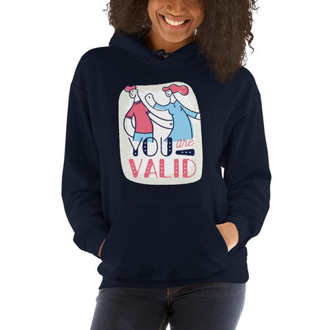 WOMENS YOU ARE VALID HOODIE MOTIVATIONAL QUOTES HOODIES THE SUCCESS MERCH Navy S 