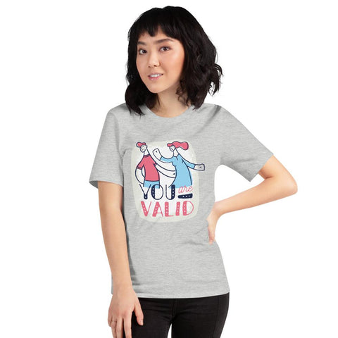 WOMENS YOU ARE VALID T-SHIRT MOTIVATIONAL QUOTES T-SHIRTS THE SUCCESS MERCH Athletic Heather S 