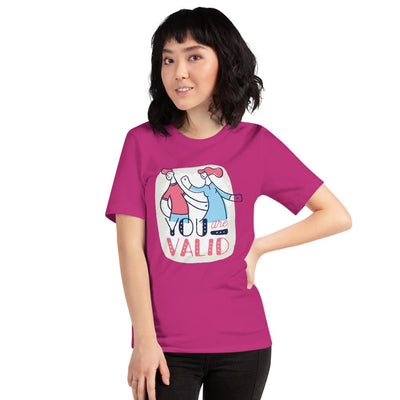 WOMENS YOU ARE VALID T-SHIRT MOTIVATIONAL QUOTES T-SHIRTS THE SUCCESS MERCH Berry S 