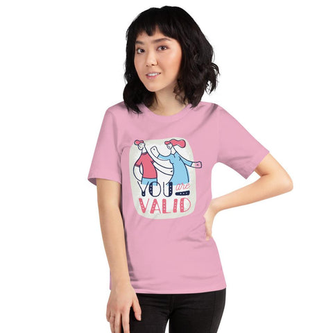 WOMENS YOU ARE VALID T-SHIRT MOTIVATIONAL QUOTES T-SHIRTS THE SUCCESS MERCH Lilac S 