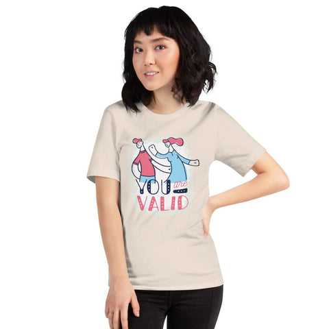 WOMENS YOU ARE VALID T-SHIRT MOTIVATIONAL QUOTES T-SHIRTS THE SUCCESS MERCH Soft Cream S 